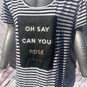 Betsey Johnson Oh Say Can You Rosé Graphic Tee
